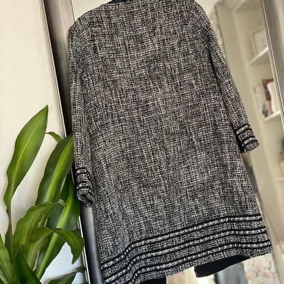 Rhyme & Echo Boucle Wool Poly Blend Beaded Jacket, M - Picture 2 of 5